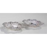 Pair of Victorian silver baskets, Birmingham 1896, makers Miller Brothers, C scroll and pierced