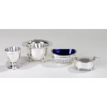 Mixed silver to include a Silver egg cup by Cooper Brothers & Sons, dated 1936, together with a 1946