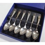 George V silver spoon set, Sheffield 1930, six in total, total weight 55 grams