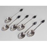 Set of six silver coffee spoons, Birmingham 1938, (6)