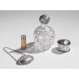 Mixed silver, to include a silver napkin ring, a silver and meerschaum cigarette holder, a silver