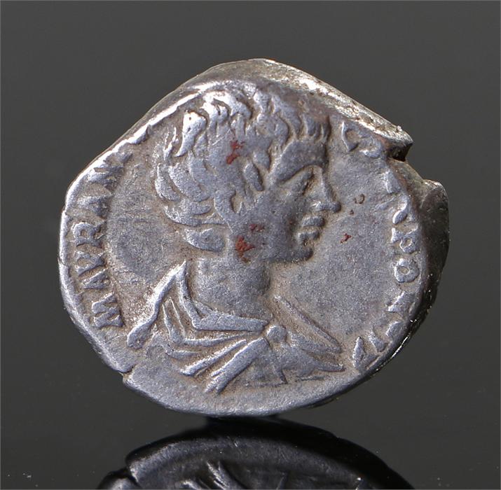 Roman silver Denarius, Caracalla, 198-217 A.D.
