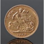 Victorian half sovereign, 1900, St George and the Dragon