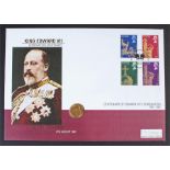 Edward VII Sovereign, 1910, from the British Isles Coin cover collection