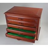 ** Table top coin / collectors cabinet, with five drawers. UK Postage: This item is for collection