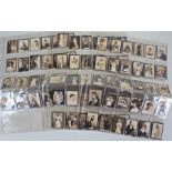 Quantity of cigarette cards depicting theatrical actresses (82)