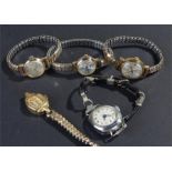 Ladies watches, five in total, various makes, (5)