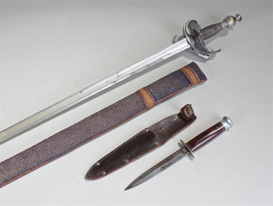 William Rodgers knife, together with a sword, (2)