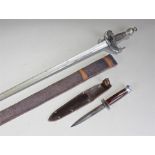 William Rodgers knife, together with a sword, (2)