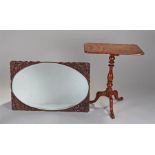 Victorian occasional table, with rectangular top and turned base, cabriole legs, together with an