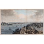 18th Century print of London. View of London from Lambeth, 1795, J Farington R.A. 56cm x 33cm