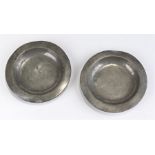 Pair of 18th / 19th Century spice dishes, with touch marks for London, 10cm wide (2)