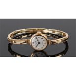Everite 9 carat gold ladies wristwatch, with a silvered signed dial