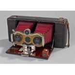 Eastman Kodak Blair Camera Co Stereo Hawkeye, Model 6 camera with leather clad case