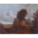 After John Constable R.A. (1776-1837), Cottage under a tree, oil on canvas, period label to the