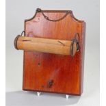 Musical toilet roll holder, with a mahogany box concealing a music box playing of two airs,