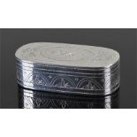 George III silver snuff box, Birmingham 1796, maker Samuel Pemberton. The rectangular case with