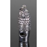 Silver whistle in the form of an owl