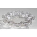 Rene Lalique, frosted and clear bowl, decorated wi