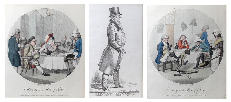 W H Banbury pair of prints, Evening, or the Man of Feeling, together with Morning, or the Man of - Image 5 of 8