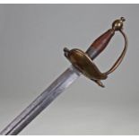 18th Century trooper sword, circa 1740, the steel blade with bolt hilt, blade 75cm long