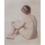 Royal Academy, female nude facing away, print, 31cm x 40cm excluding frame and mount