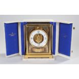 Jaeger Le Coultre Atmos clock, serial No. 485588. The dial with baton numerals and Arabic numbers in