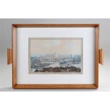 An 18th Century print of Eton College framed within a tray, J Farington, 56cm wide