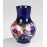 Moorcroft vase, Anemone Pattern, signed and impressed marks, 18cm high