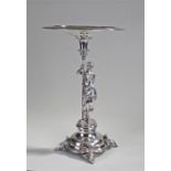 Silver plated table centre piece, maker Axel Gabriel Dufva (Swedish). The wide engraved dish above a