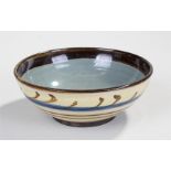 Bernard Forrester (1908-1990) the bowl with internal blue and brown glaze, outer blue ring