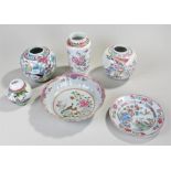 Chinese porcelain to include a 19th Century Canton ginger jar, another Canton ginger jar and one