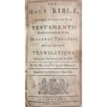 Holy Bible, English, Edinburgh, printed Alexander Kincaid, 1777, leather bound, together with