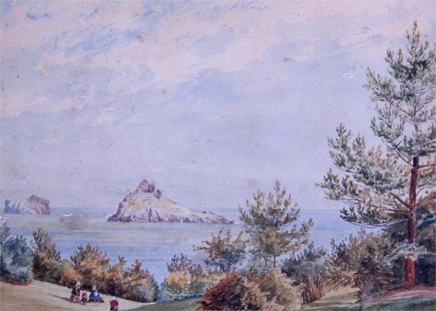 M A Baily circa 1865, Garden at Hesketh Crescent, Torquay watercolour, together with an oil on board - Image 3 of 6