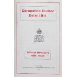 Delhi Durbar interest, Coronation Delhi Durbar 1911 official directory and maps, Calcutta,