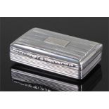 William IV silver snuff box, Birmingham 1836, maker Francis Clark. The line decorated top with