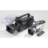 Sony CMOS professional video camera, HVR-HD1000E, together with a Canon 3ccd XM2 hand held video