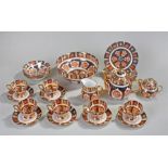 Royal Crown Derby style Lancashire Rose twenty four piece tea service, each signed to the base M.