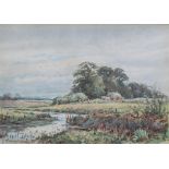 Henry John Sylvester Stannard RBA (British 1870 - 1951) working the field, signed watercolour,