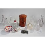 Mixed lot, to include vases, glasses, book, clock, boxes, etc, (qty)