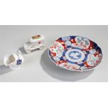 Crested china ambulance, City of London, together with a crested coal scuttle and an Imari plate, (