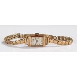 9 carat gold ladies wristwatch and strap