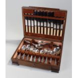 Cased silver plated canteen of cutlery