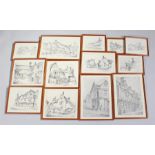 After J.S. Corder, Suffolk prints of various scenes, thirteen in total (13)