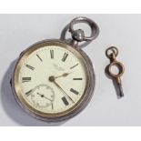 Silver cased pocket watch