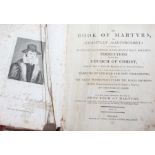 An 1811 edition of "Fox's Martyrs, Vol I", printed by Nuttall, Fisher & Dixon of London (a/f)