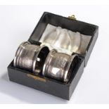 Pair silver napkin rings