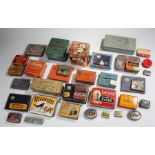 collection of tins including cigarette and tobbacco tins (qty)