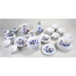 Spode Tea and Coffee service with blue and yellow 'Bluebird' pattern (qty)