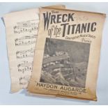 Titanic interest, a music score for 'The Wreak of the Titanic' by Haydon Augarde